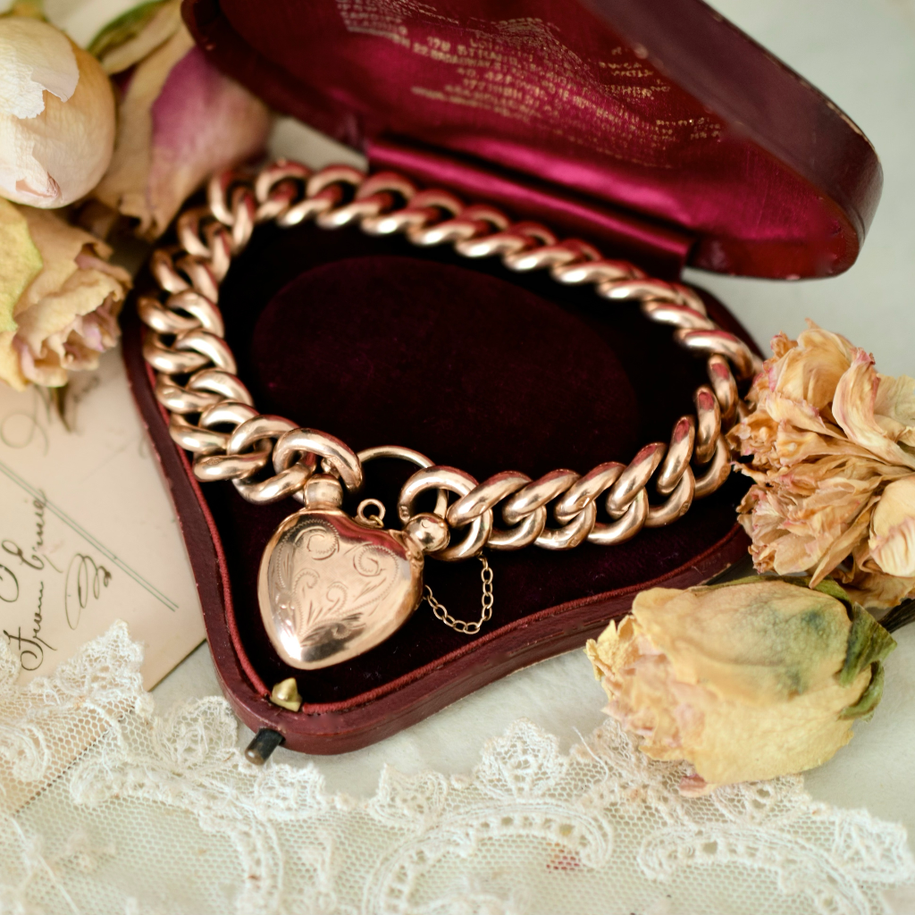 Vintage ‘Gold Filled’ AND 9ct Rose Gold Padlock Bracelet - 70 Grams