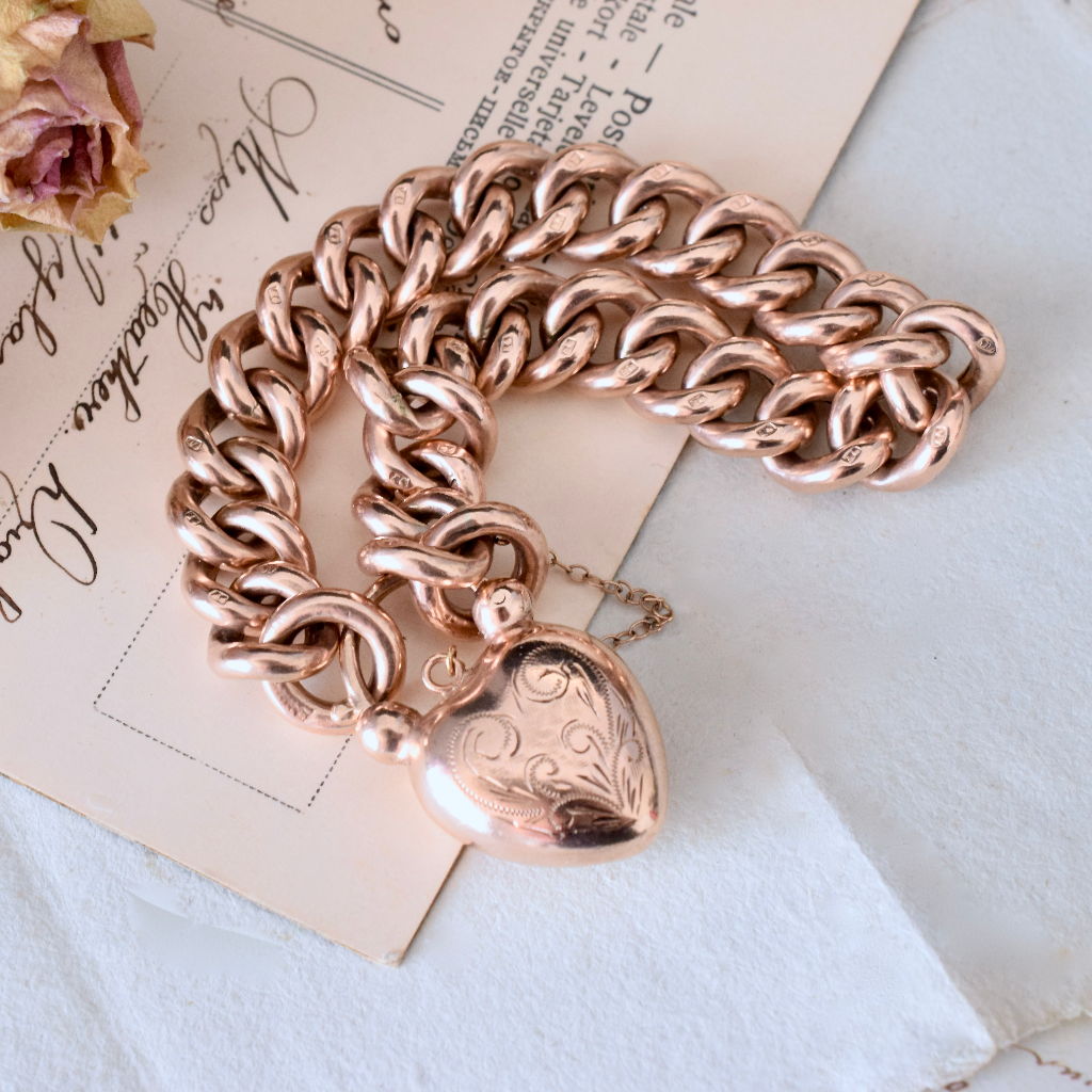 Vintage ‘Gold Filled’ AND 9ct Rose Gold Padlock Bracelet - 70 Grams