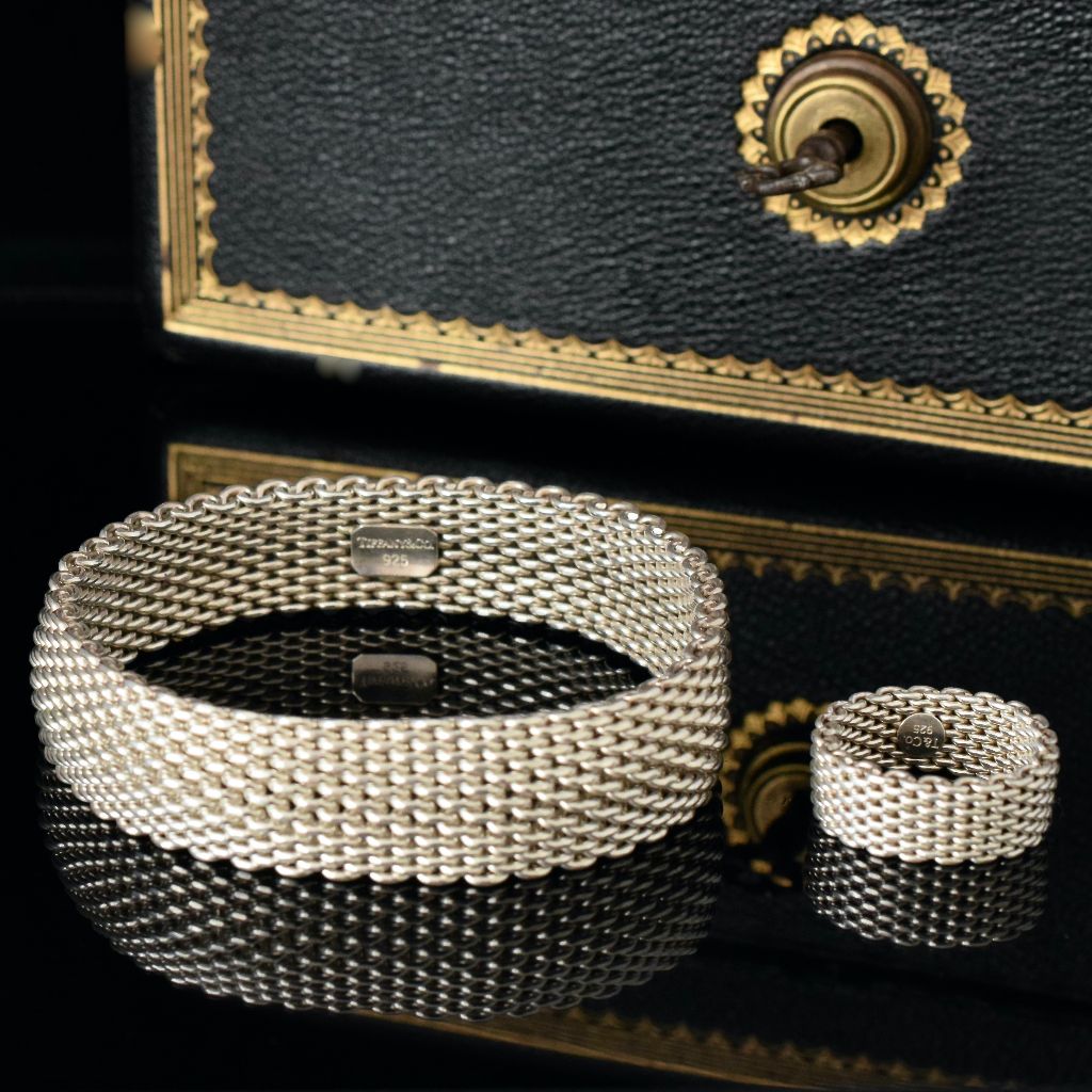 Tiffany & Co. Sterling Silver ‘Somerset’ Mesh Bracelet