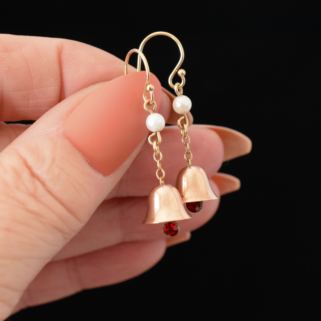 Vintage 1960’s 9ct Rose Gold ‘Bell’ Earrings