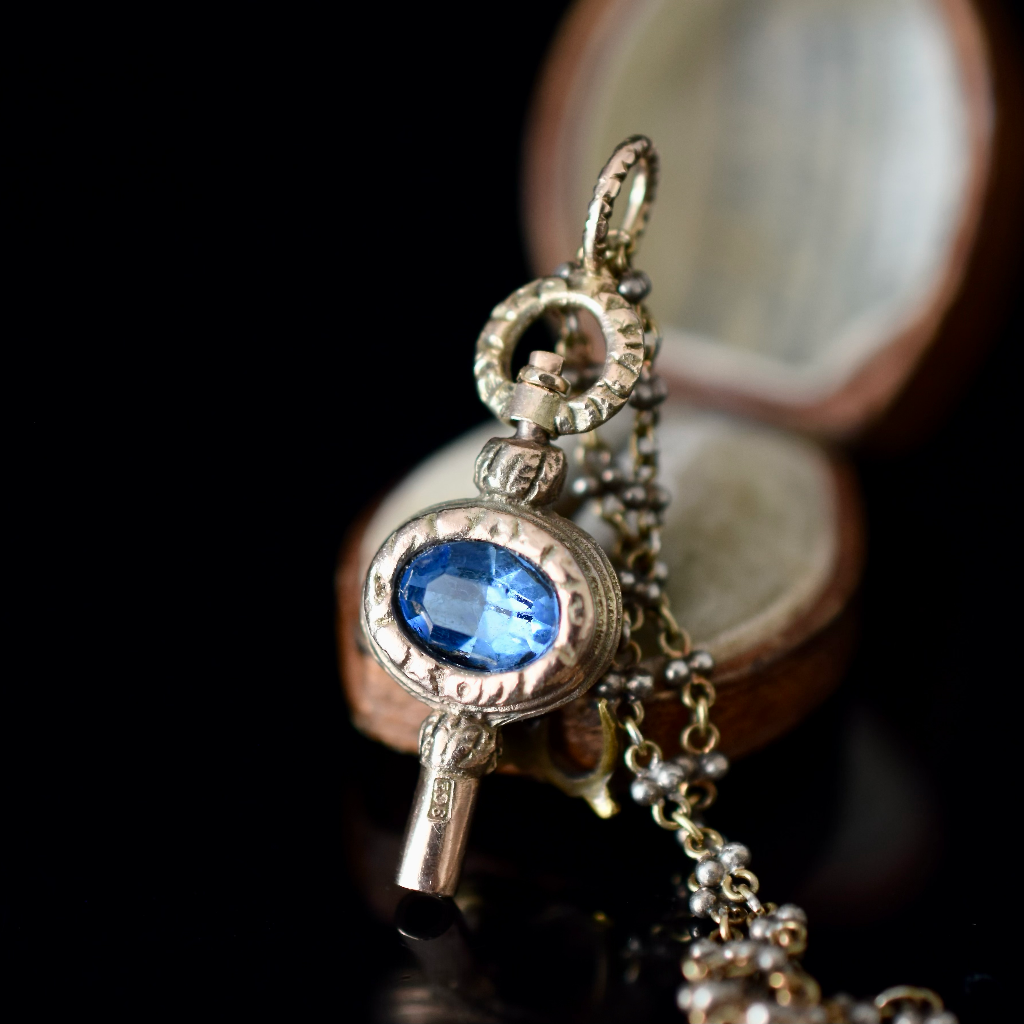 Antique Victorian 9ct Rose Gold Watch Winder Circa 1900