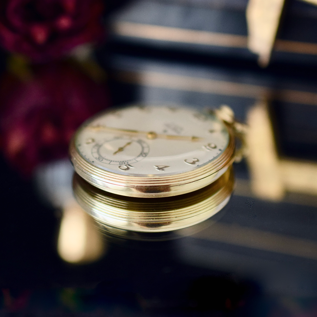 Vintage ‘Elgin’ 10k Gold Filled ‘De Luxe’ Open Face Pocket Watch Circa 1940’s