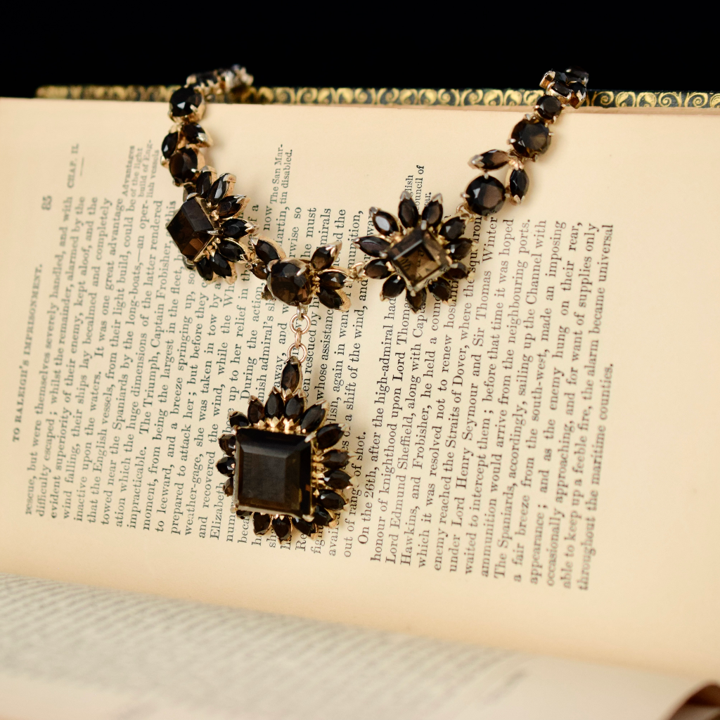 Retro Style Fabulous Smoky Quartz Necklace Circa 1950’s Independent Valuation Included For $2000 AUD