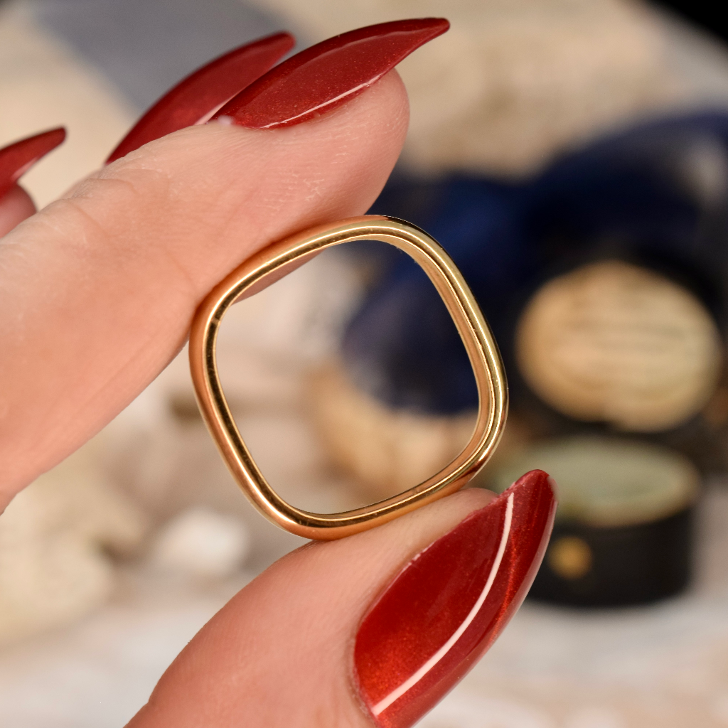 Modern 18ct Yellow Gold ‘U’ Shaped Ring