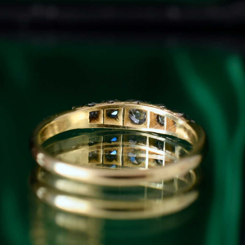 Antique 18ct Yellow Gold And Platinum Diamond Half Hoop Ring Circa 1915 Independent Valuation Included For $3,350 AUD