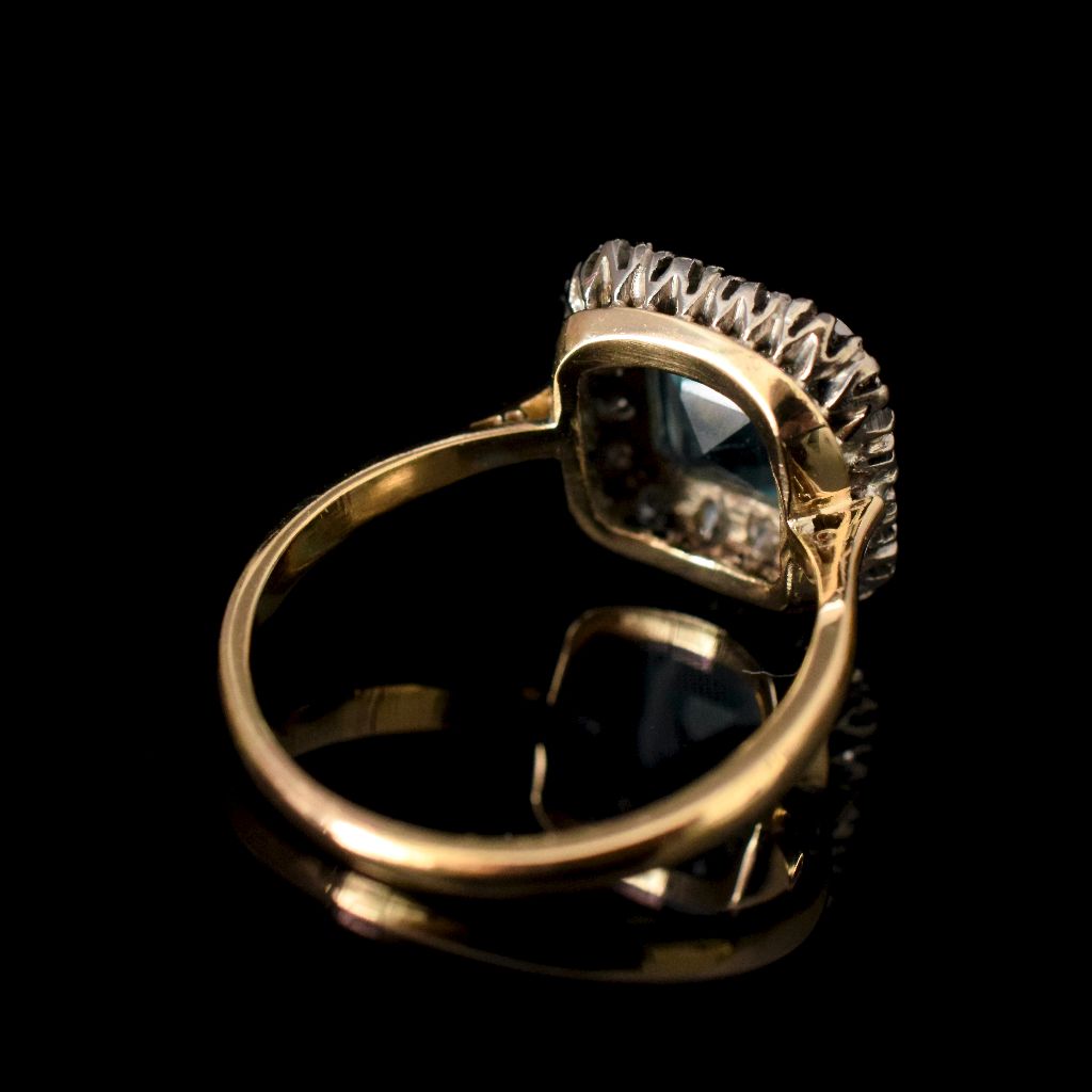 Vintage/ Antique 18ct Platinum Diamond And ‘Paste’ Ring