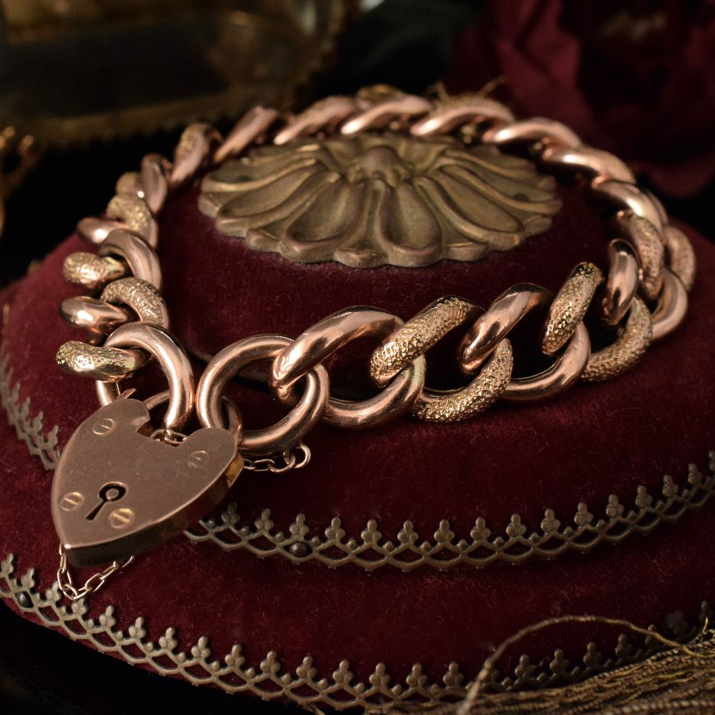 Antique Edwardian 9ct Rose Gold ‘Day And Night’ Bracelet Circa 1910