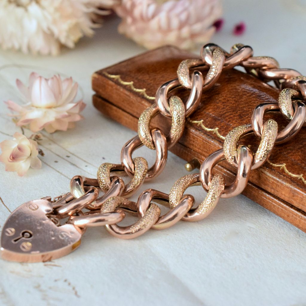 Antique Edwardian 9ct Rose Gold ‘Day And Night’ Bracelet Circa 1910