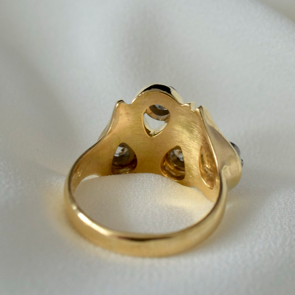 Modern 18ct Yellow Gold Diamond Ring 1.00ct Valuation Included In Purchase For $6,000