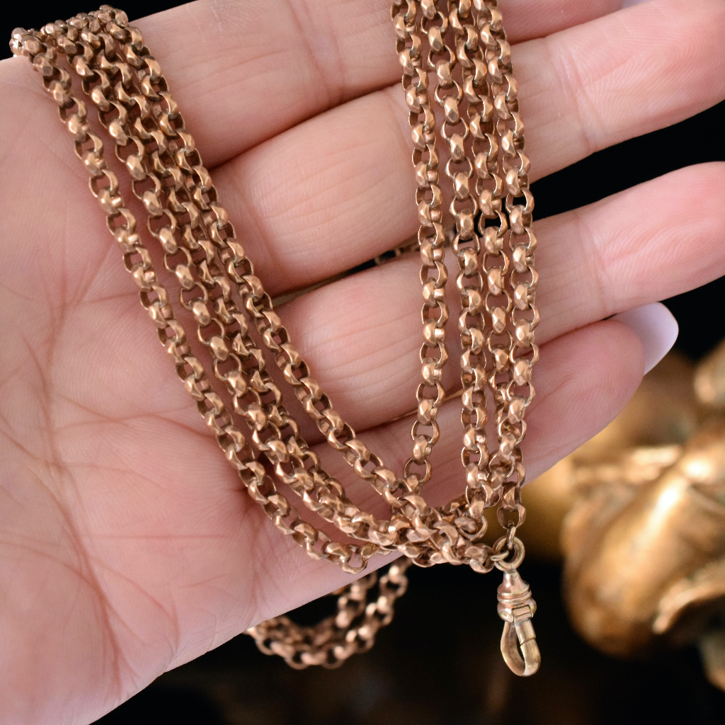 Victorian/Early Edwardian 'Rolled Gold' Guard Chain Circa 1900