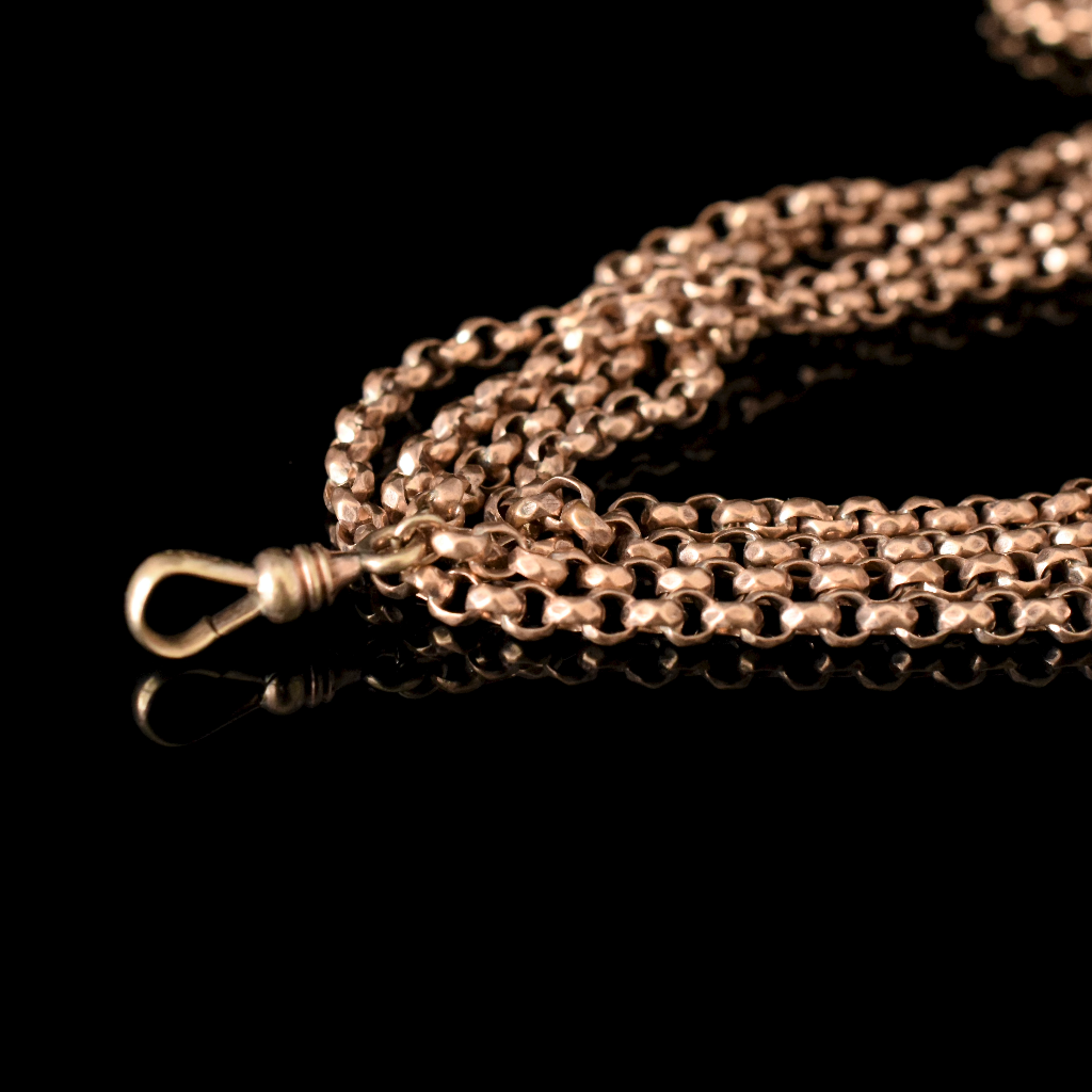 Victorian/Early Edwardian 'Rolled Gold' Guard Chain Circa 1900