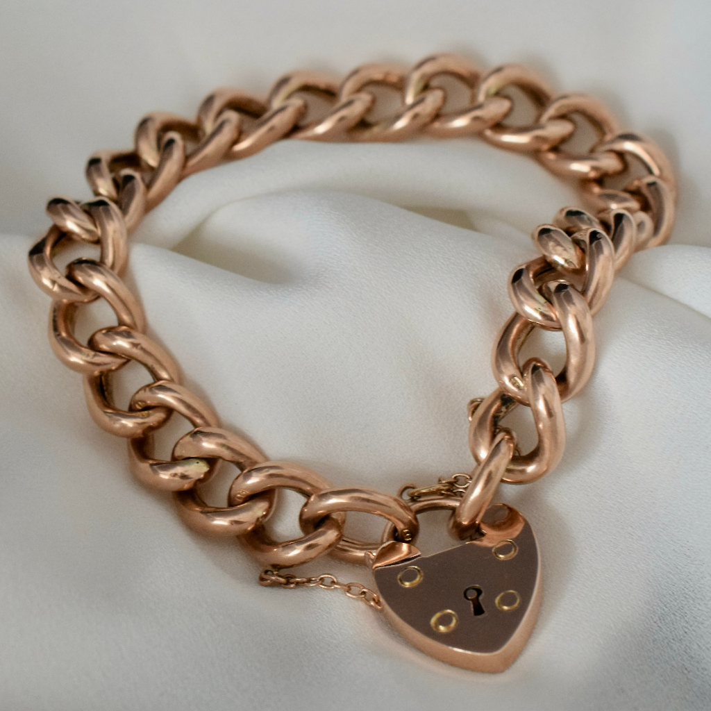 Antique Edwardian 9ct Rose gold Bracelet By Tozer, Kemsley And Fisher Circa 1910