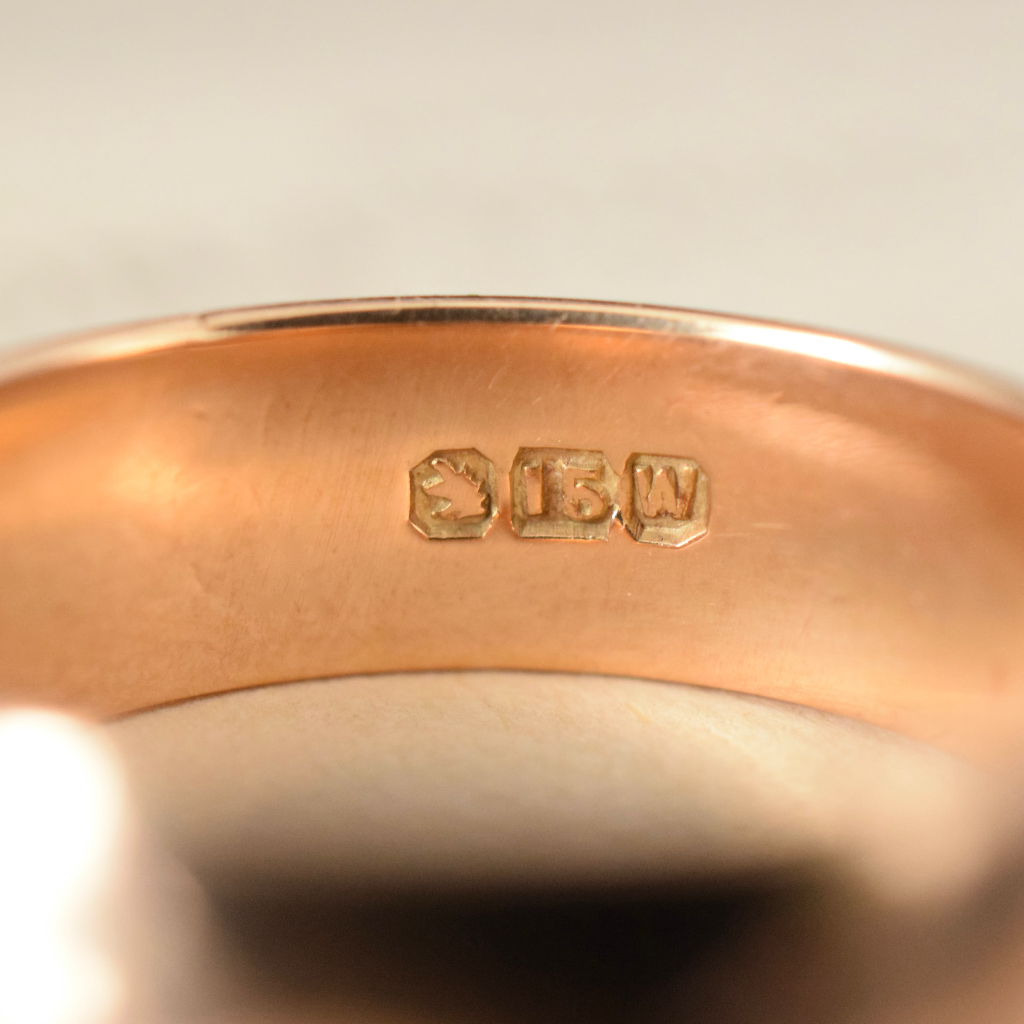 Antique Australian 15ct Rose Gold Band By Willis and Sons Circa 1910