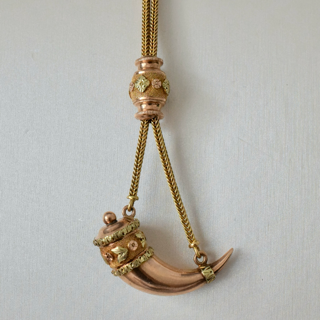 Antique Late Georgian/Early Victorian 15ct-18ct Cornucopia “Horn Of Plenty” Fob Watch Charm