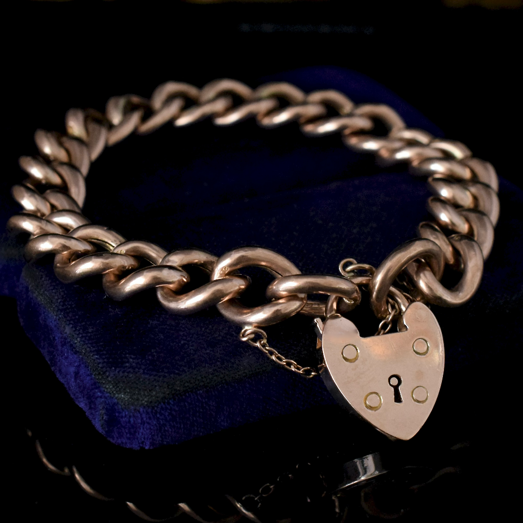 Antique Edwardian 9ct Rose gold Bracelet By Tozer, Kemsley And Fisher Circa 1910