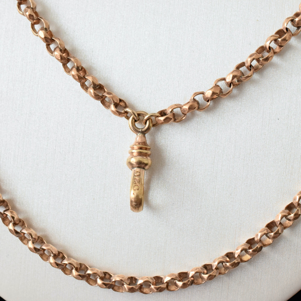 Victorian/Early Edwardian 'Rolled Gold' Guard Chain Circa 1900