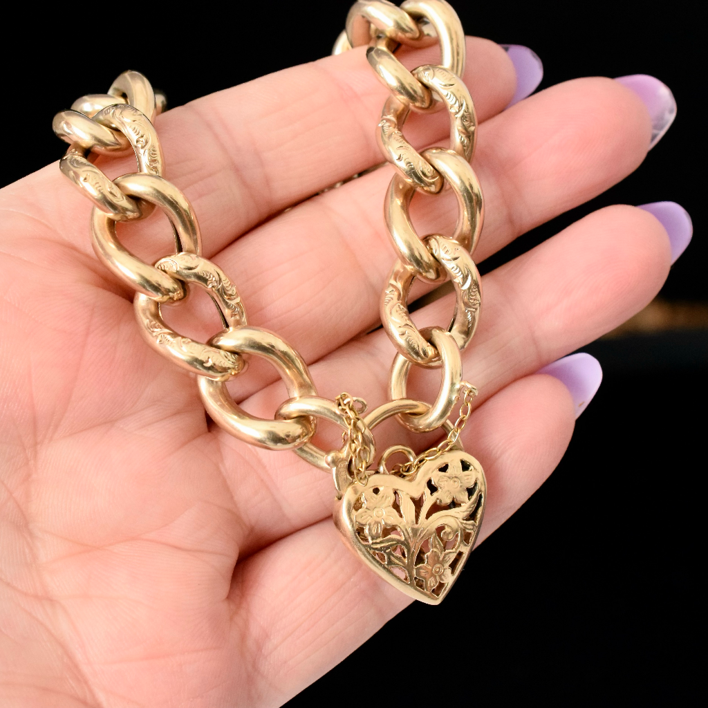 Vintage 9ct Yellow Gold ’Day And Night’ Bracelet 29.79 Grams