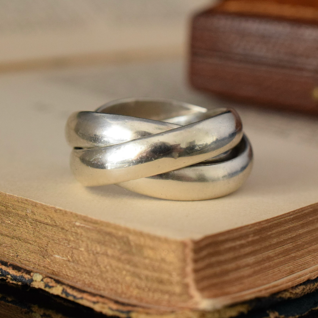Vintage Sterling Silver Russian Wedding Ring 12.7 Grams