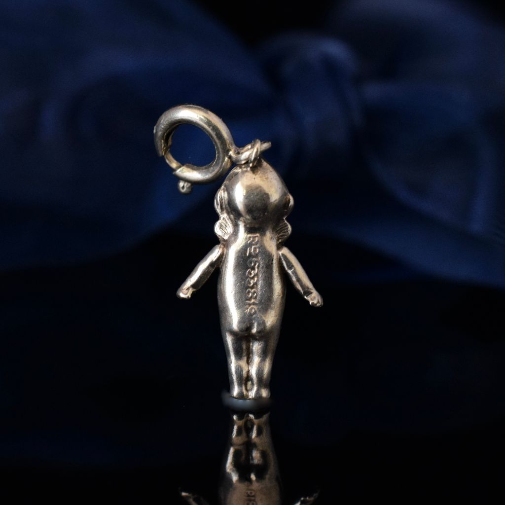 Petite Antique Sterling Silver ‘Kewpie’ Charm Circa 1915