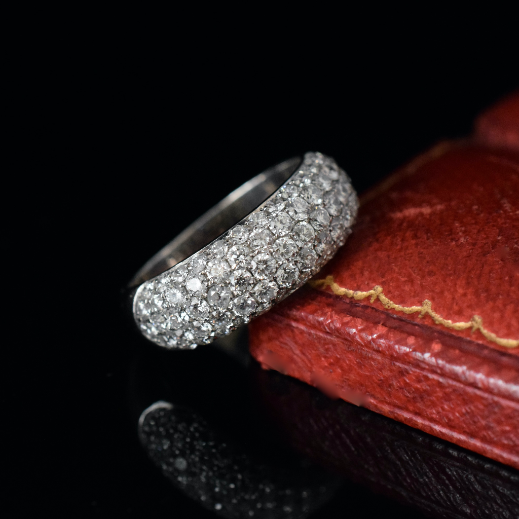 Modern 18ct White Gold Diamond Ring By ‘Anton’ TDW 2.00CT Independent Valuation Included $5300.00 AUD