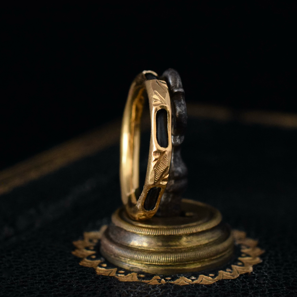 Antique 18ct Yellow Gold Elephant Hair Ring Circa 1900