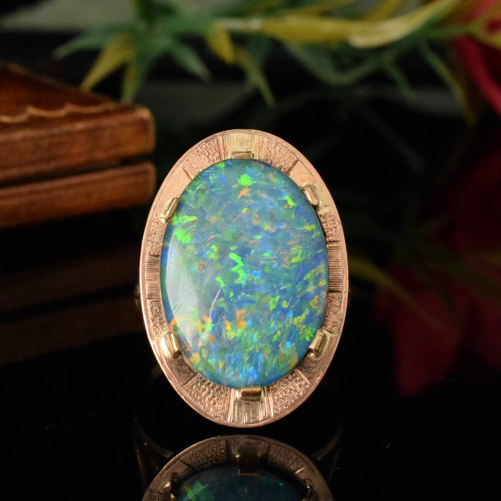 Stunning 9ct Rose Gold Opal Triplet Ring