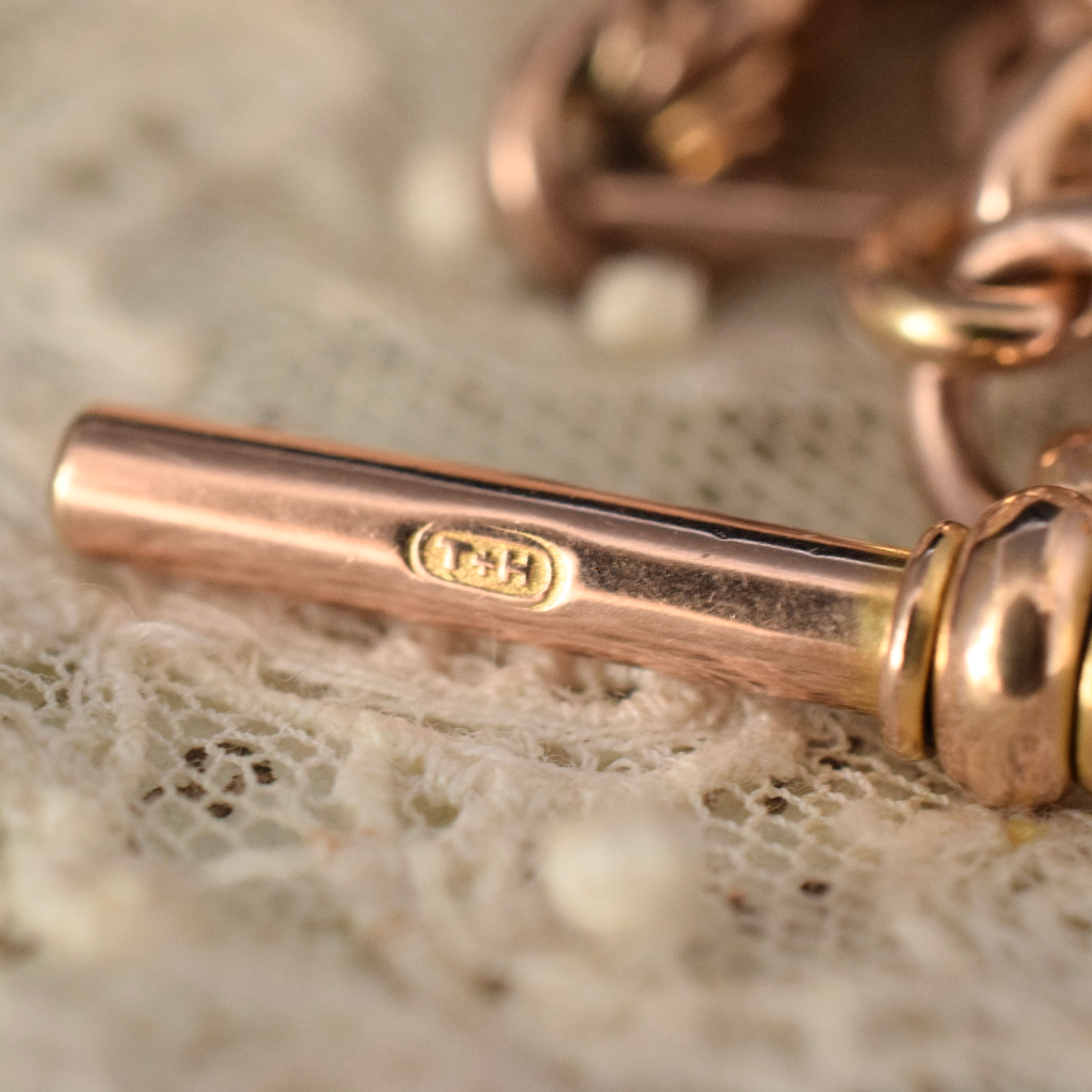Antique ‘Rolled Gold’ Fetter and Knot Fob Watch Chain Circa 1910