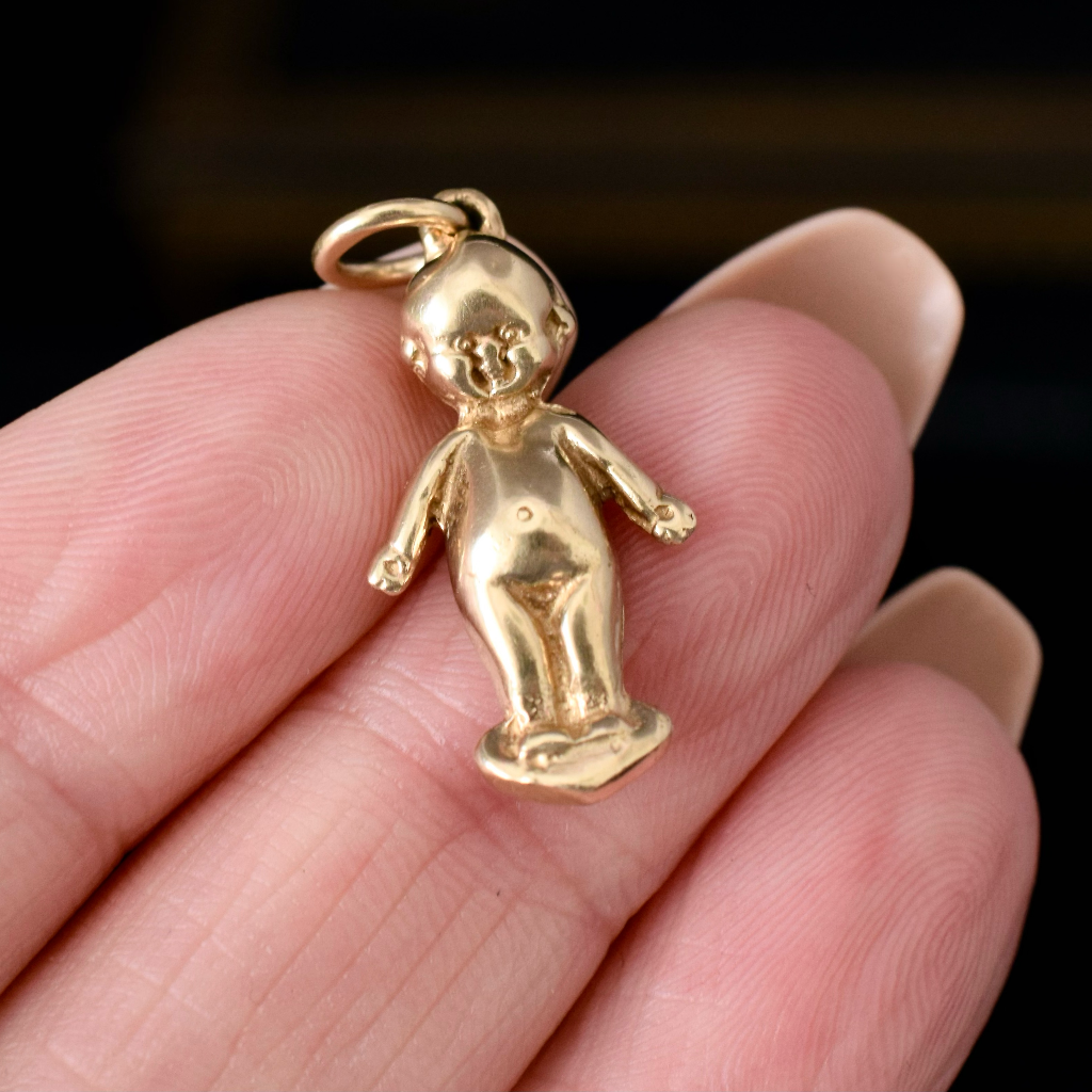 Antique/Vintage Solid 9ct Gold ‘Kewpie’ Pendant/Charm