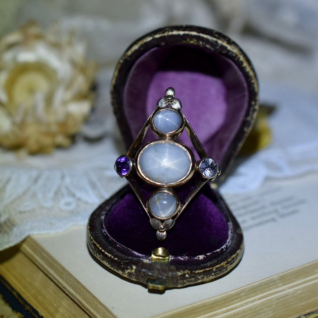 Antique/Vintage 9ct Rose Gold Natural Star Sapphire Ring Included In Purchase Independent Valuation For $7850 AUD