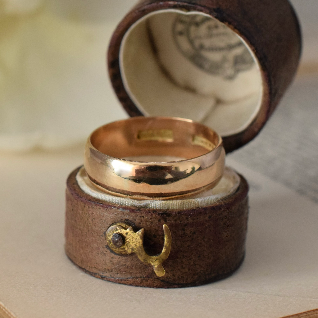 Antique Australian 18ct Yellow Gold Wedding Ring By W. Davis And Louis Cadby Circa 1910