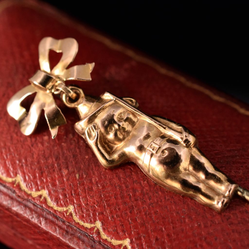 Antique Australian 9ct Rose Gold “The Dinkum Kewpie” Pin Circa 1918