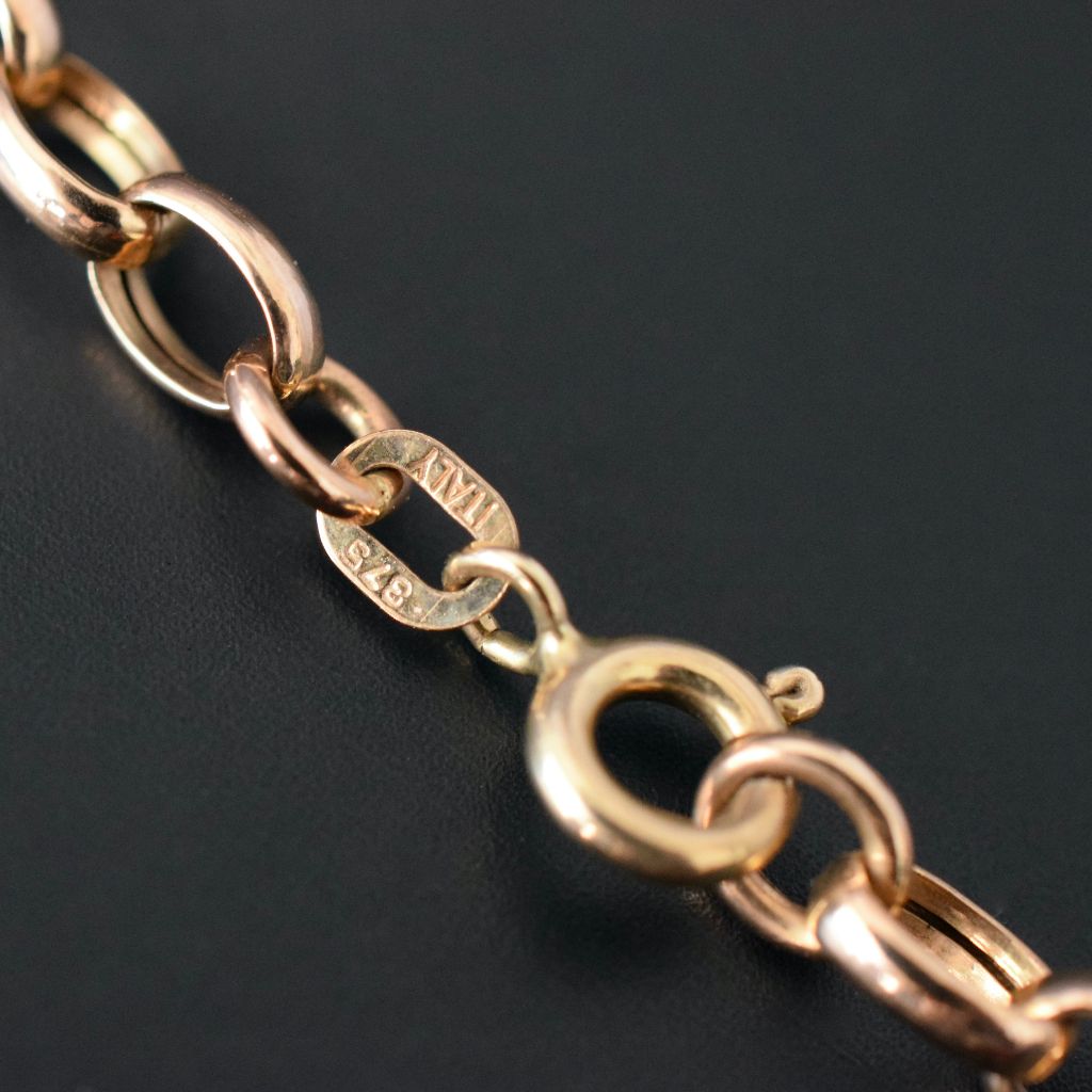 Vintage 9ct Italian Rose Gold Belcher Chain