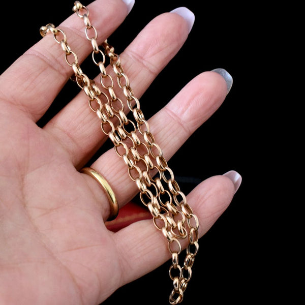 Vintage 9ct Italian Rose Gold Belcher Chain Graisons Fine Jewellery