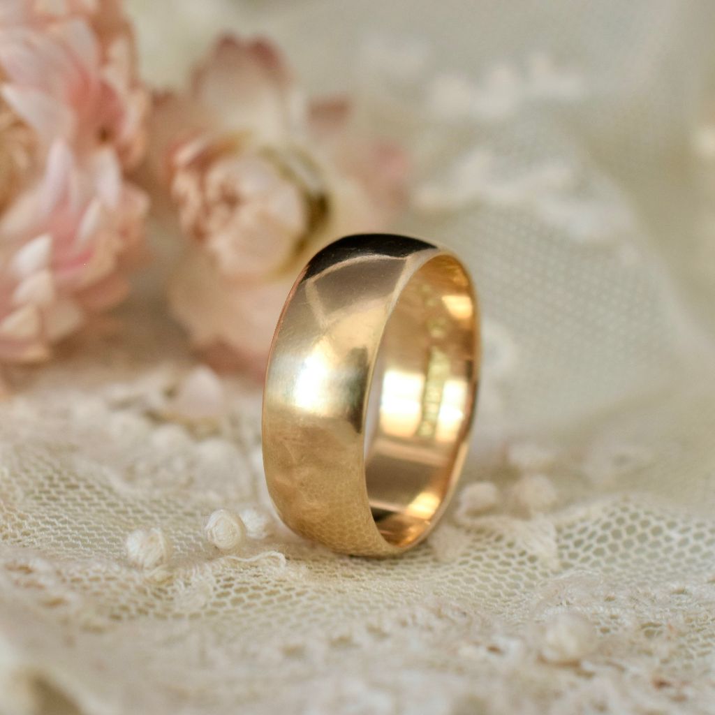 Antique Australian 18ct Yellow Gold Wide Ring