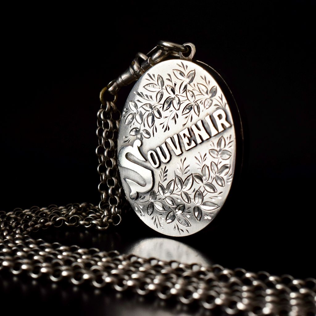 Antique sterling clearance silver locket