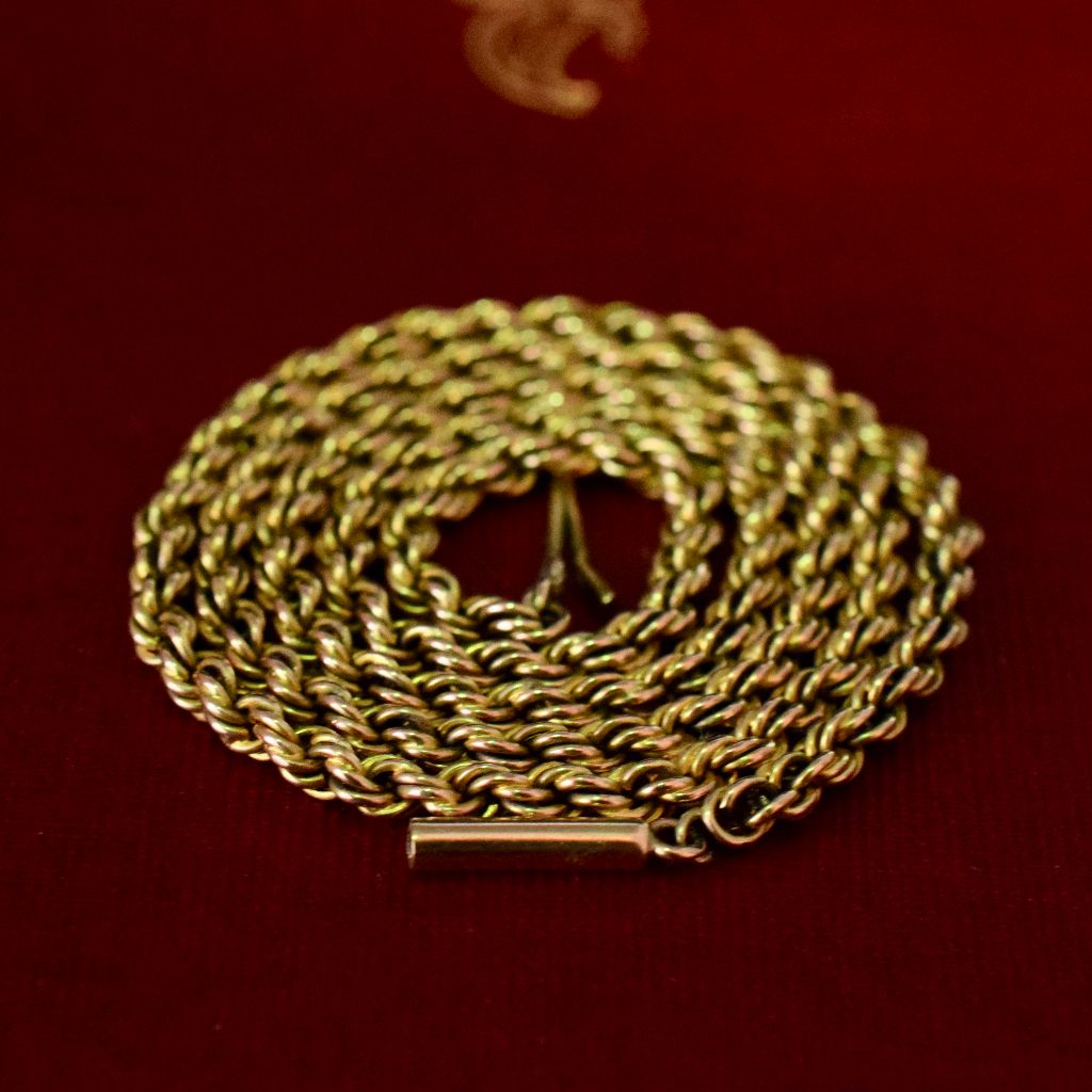 Antique Australian 9ct Rose Gold Barley Twist Chain Circa 1920