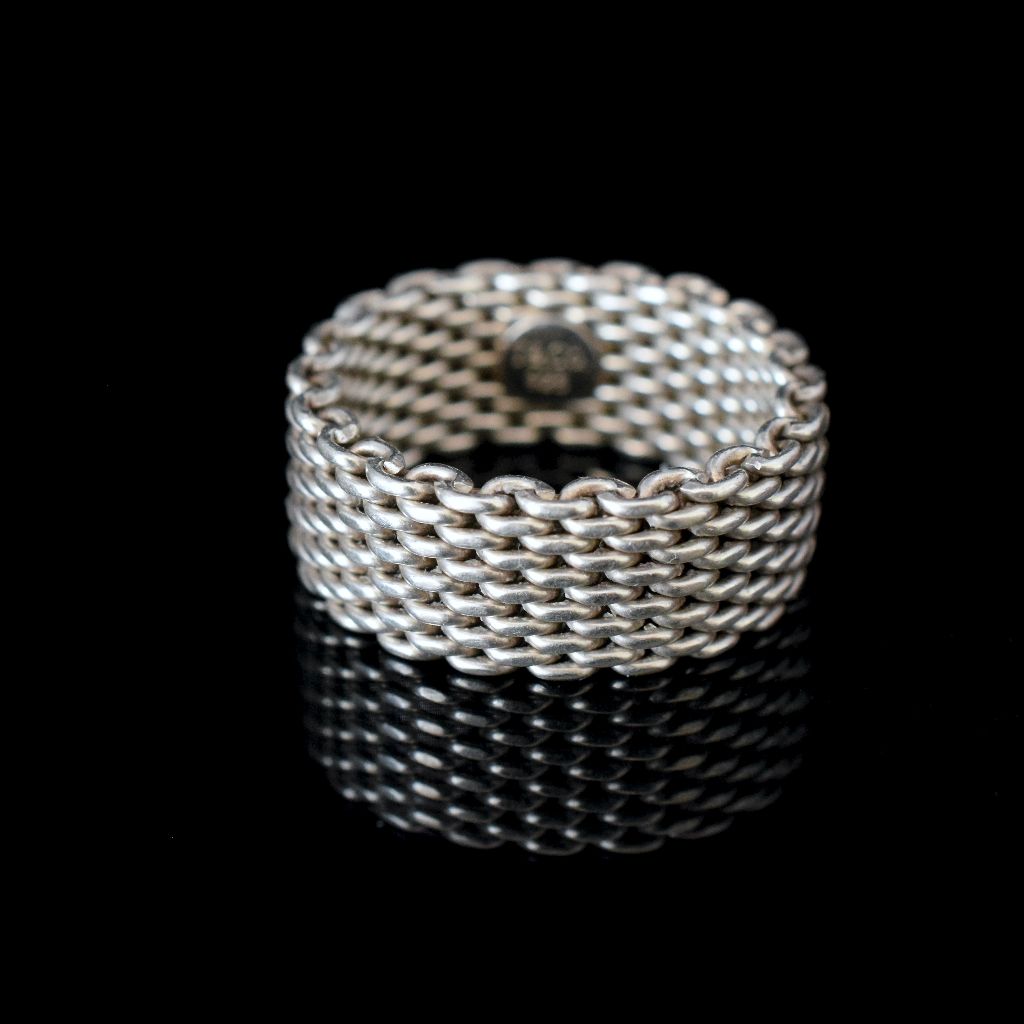 Tiffany & Co. Sterling Silver ‘Somerset’ Mesh Ring