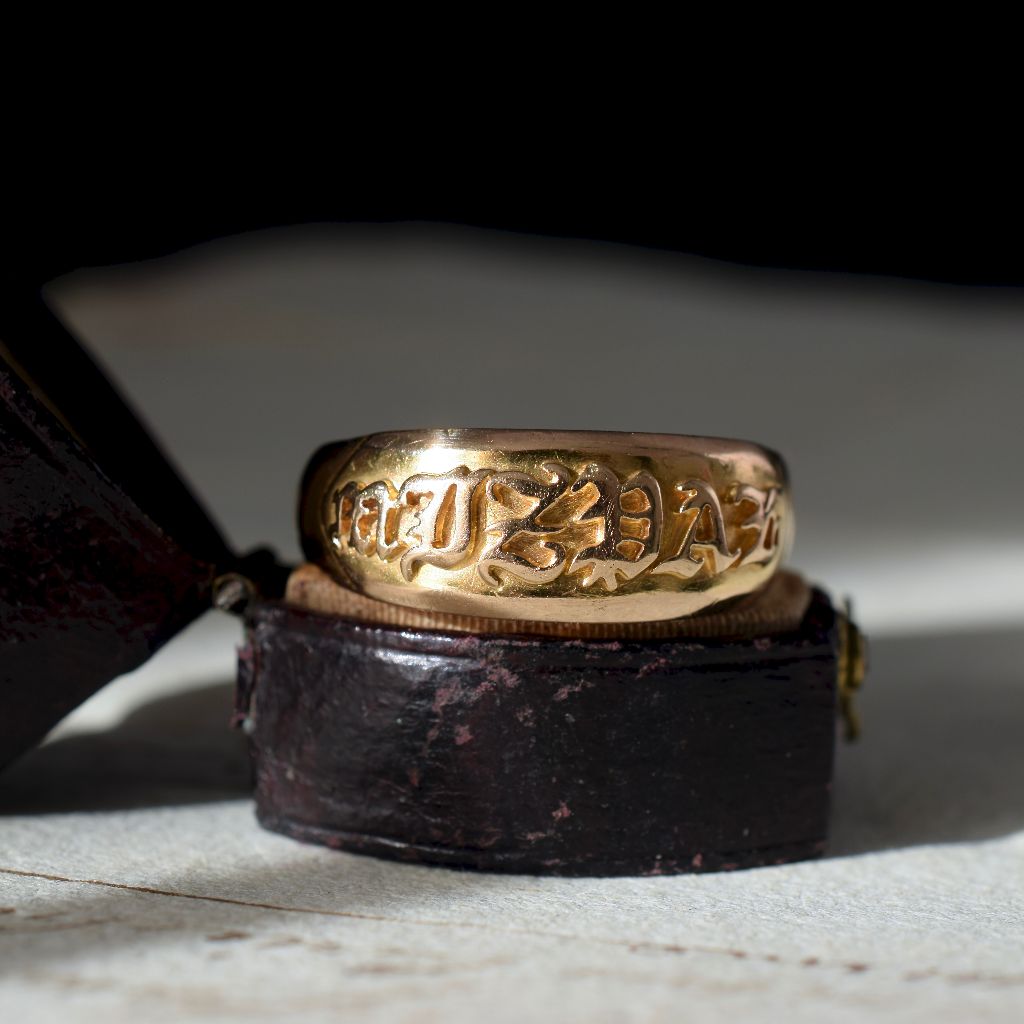 Antique Victorian 18ct Yellow Gold ‘Mizpah’ Ring - 1894