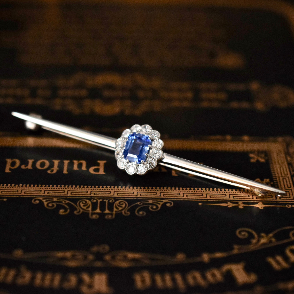 Art Deco 18ct Gold Unheated Ceylon Colour Change Sapphire Ring with Diamond  Set Shoulders (78U) | The Antique Jewellery Company