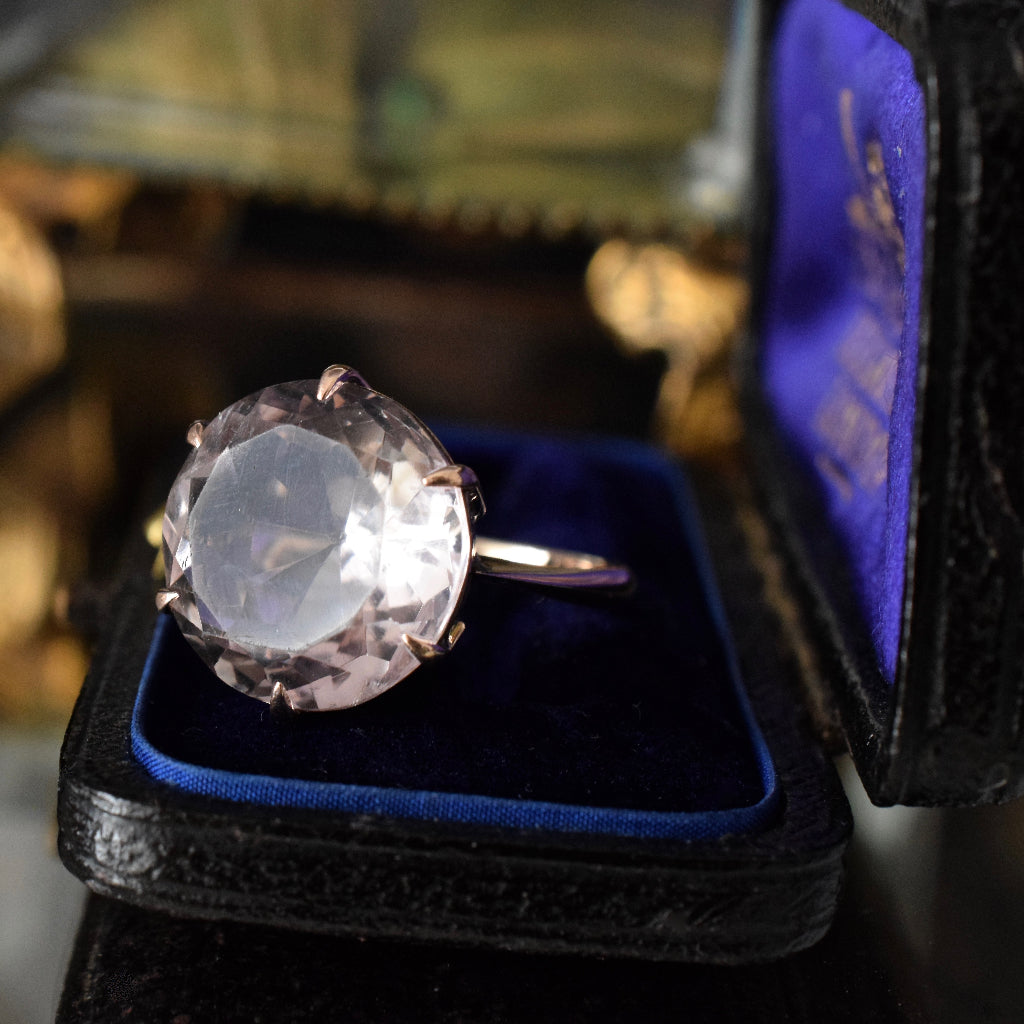 Antique Australian 9ct Rose Gold Amethyst 7.0cts Ring