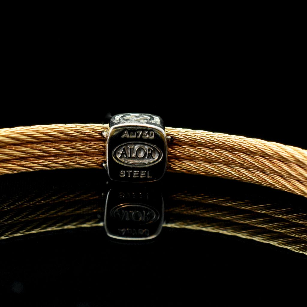 Modern Bracelet by ‘Alor’ 18ct, Diamond And Stainless Steel