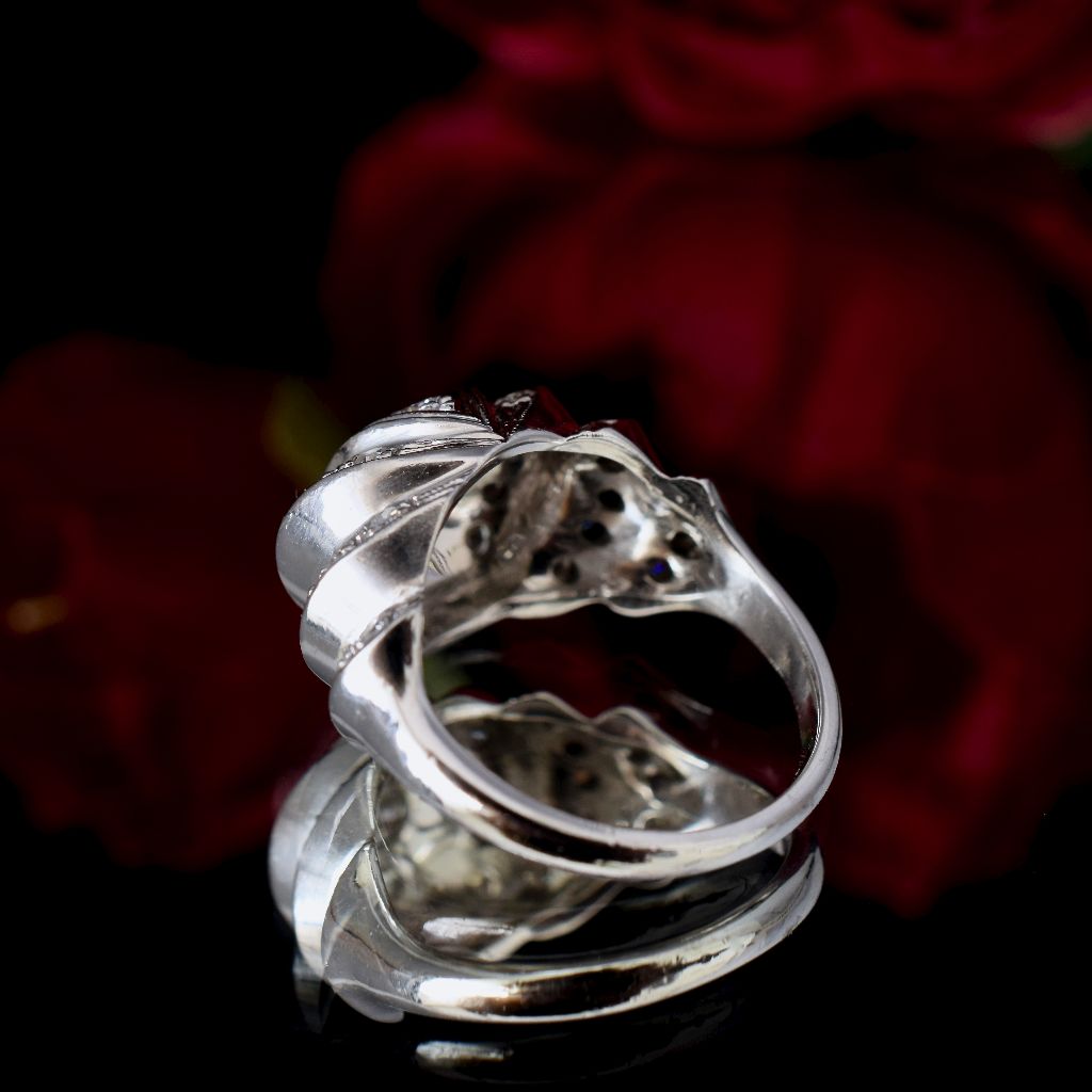 Vintage 1960’s 14ct White Gold Diamond ‘Shrimp’ Ring