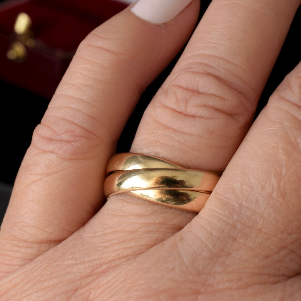 Yellow gold russian deals wedding ring