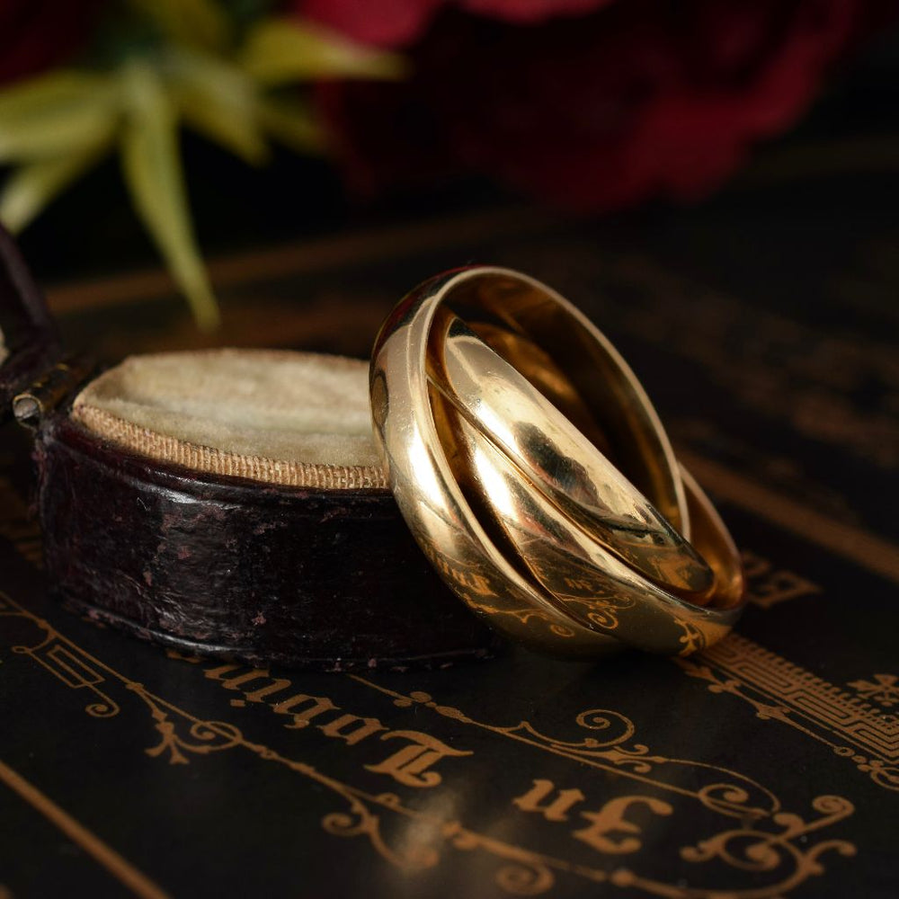 Vintage 9ct Yellow Gold ‘Russian’ Wedding Ring