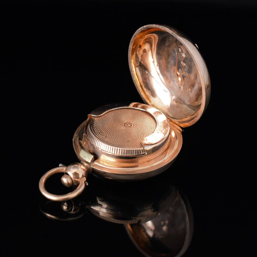Edwardian 9ct Rose Gold Sovereign Case Chester 1907
