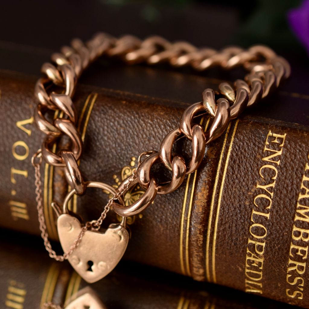 Rose gold curb hot sale link bracelet