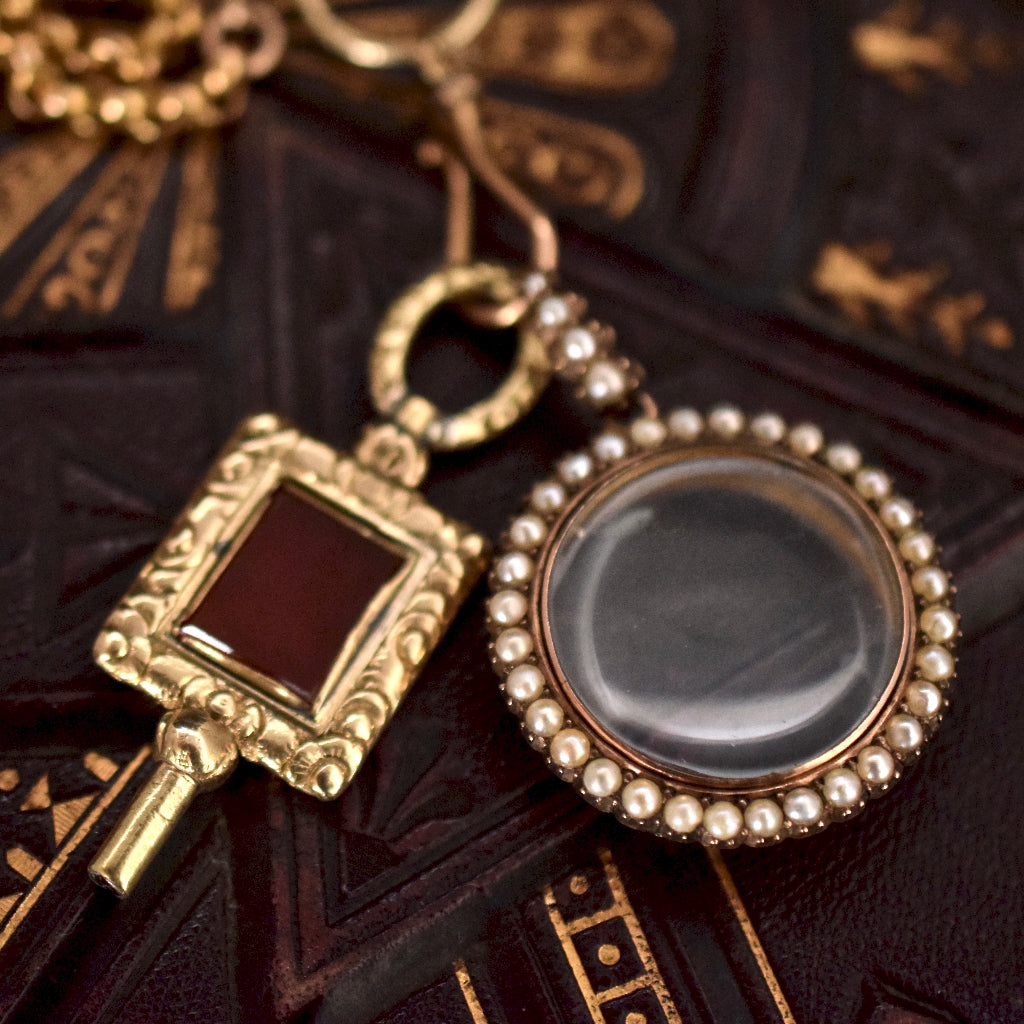 Georgian 15ct Gold ‘Cased’ Watch Key / Pendant Circa 1820