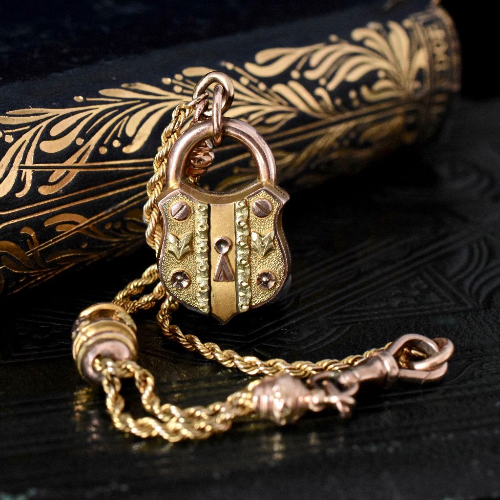Antique Victorian Rolled Gold Albertina Bracelet Circa 1900
