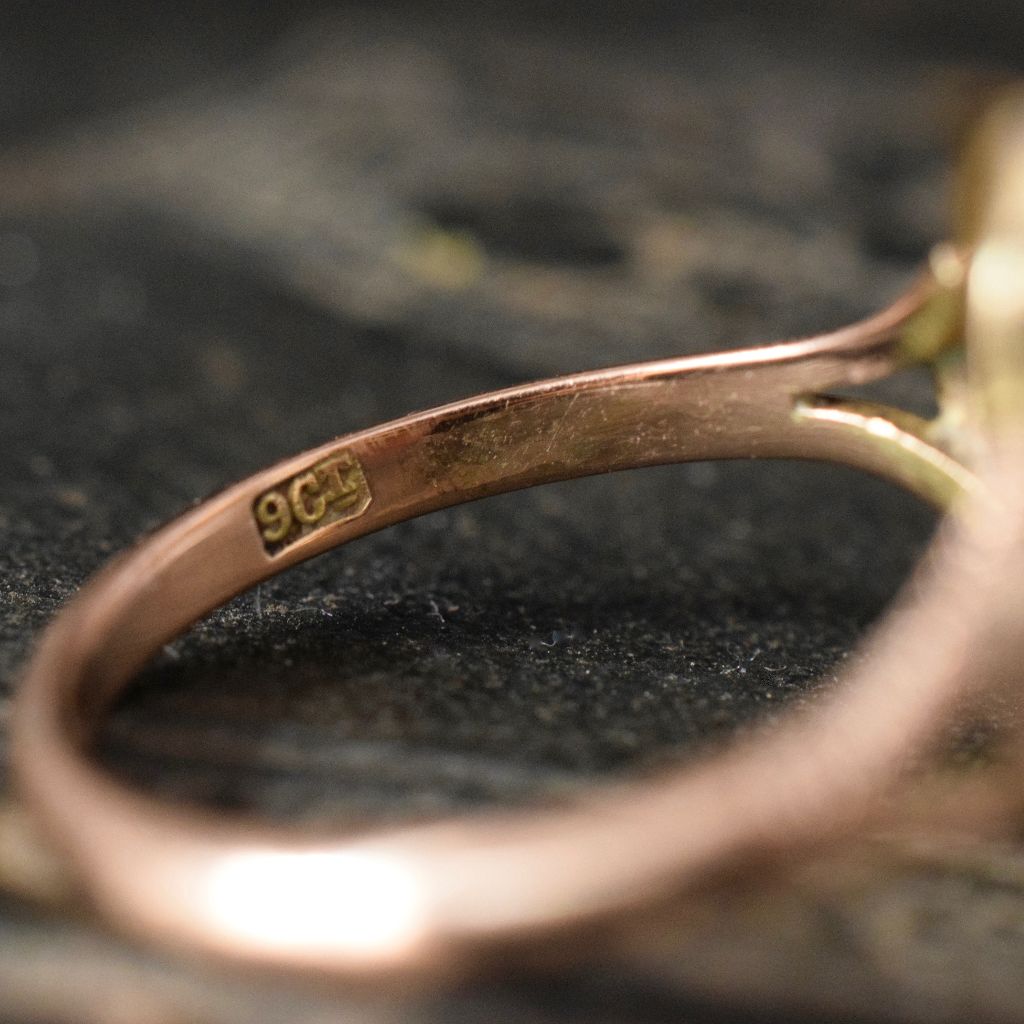Antique Edwardian/Art Deco 9ct Rose Gold Moonstone Ring