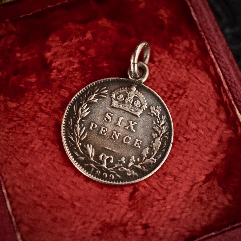 Antique 1899 Victorian Sterling Silver Love Token Inscribed ‘Arthur’